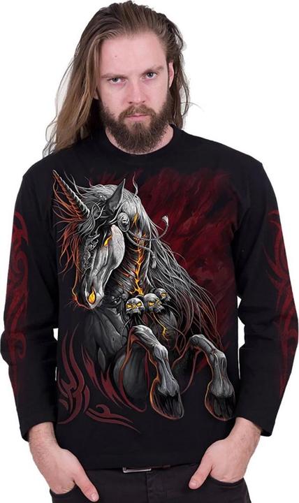 Immagine prodotto Spiral Infernal Unicorn Maglietta Manica Lunga Adulto Unisex (XL)