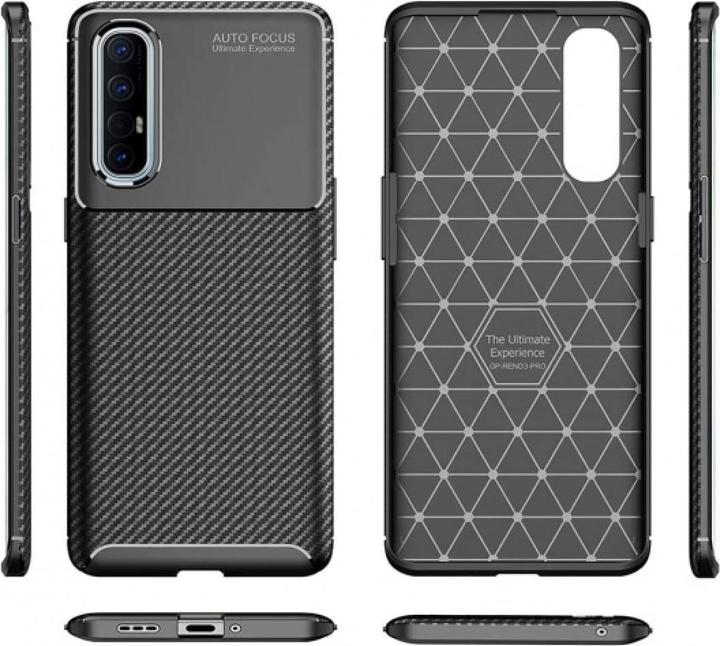 Actual product image Screenguard Oppo Find X2 Neo Hull Carbon Design TPU Case (Oppo Find X2 Neo)