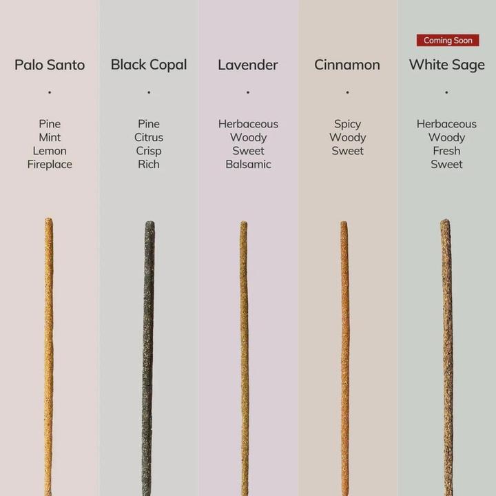 Immagine prodotto Cedar and Myrrh Bastoncini d'incenso arrotolati a mano Copal nero
