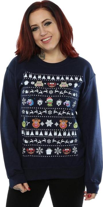 Actual product image Disney Womens/Ladies The Muppets Christmas Heads Sweatshirt (M)