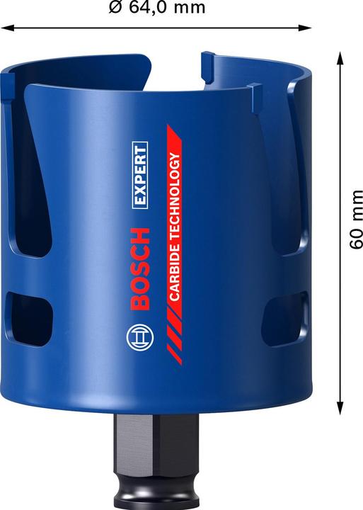 Actual product image Bosch Professional Zubehör Expert Construction Material Hole Saw, 64 x 60 mm (64 mm)