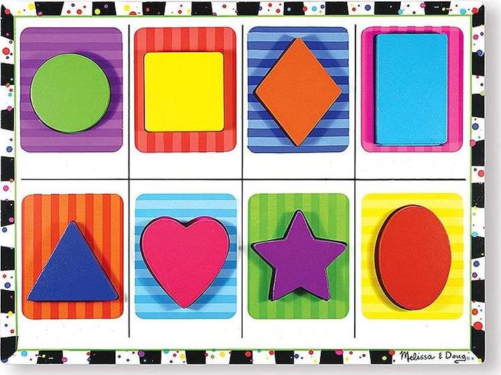 Produktbild Melissa & Doug Puzzle Encastrement Formes Geometriques (Fr-De-En-Es) (8 Teile)