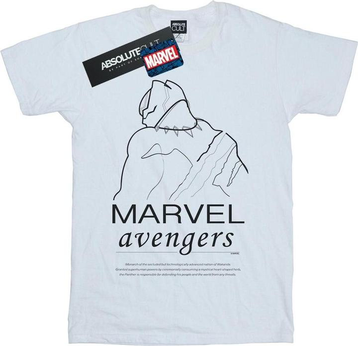Actual product image Mens Black Panther Single Line T-Shirt (S)