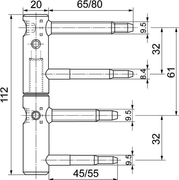Actual product image Sassba 11 R for frame and lining doors with anti-unhinge device