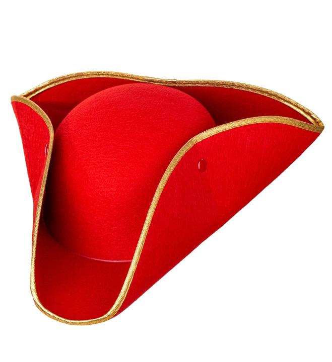 Immagine prodotto Widmann Tricorno rosso con bordo dorato realizzato in feltro