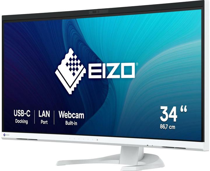 Actual product image Eizo 86.7cm (34.1") EV3450XC-WT 21:9 4K 2xHDMI+DP+USB-C Curv (3440 x 1440 pixels, 34.10")