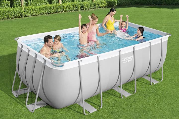 Image du produit Bestway Piscine rectangulaire à cadre électrique (412 x 201 x 122 cm)