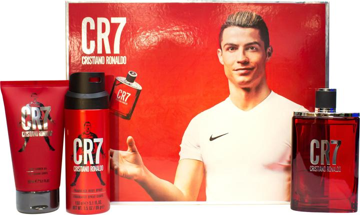 CR7 Cristiano Ronaldo 3 Stück Geschenkset: Eau De Toilette 100ml, Duschgel 150ml, Körperspray 150ml