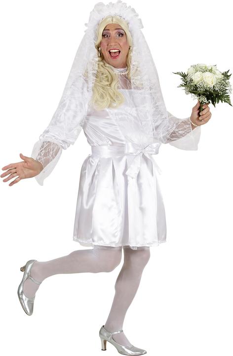 Image du produit Widmann MARIÉE MASCULINE (robe, ceinture, coiffe avec voile), XL (XL)