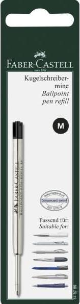 Produktbild Faber-Castell Kugelschreibermine M schwarz (Ersatzmine, Schwarz, 0.40 mm)