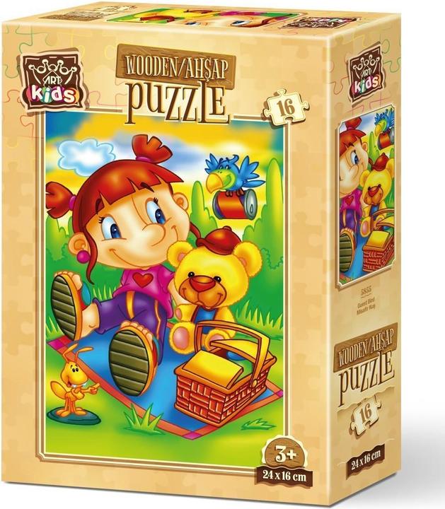 Actual product image Heidi Cheese Line HeiDi Art 5855 Children's Puzzle 16pc.XL Wooden The Little Canary (16 pieces)