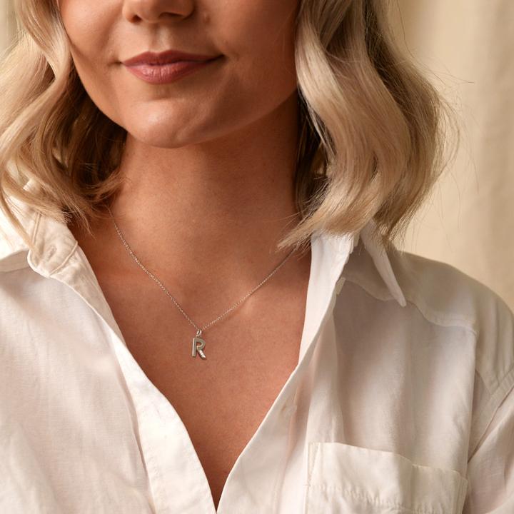 Image du produit Hot Diamonds Collier de lettres en diamant R (Argent 925, 40 - 45 cm)