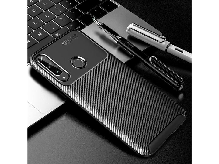Produktbild Screenguard Huawei Y6p Hülle Carbon Design TPU Case (Huawei Y6p)