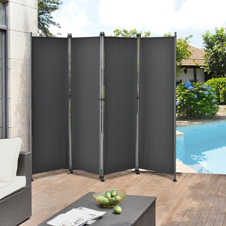 Produktbild Pro-Tec Outdoor Trennwand Modica 170x215cm Paravent Sichtschutz Spanische Wand Garten Grau (215 cm)