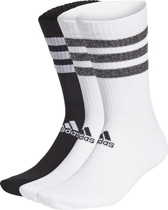 Actual product image adidas Glam 3-Stripe Cushioned Sport Crew Socks, 3 Pairs (40 - 42)