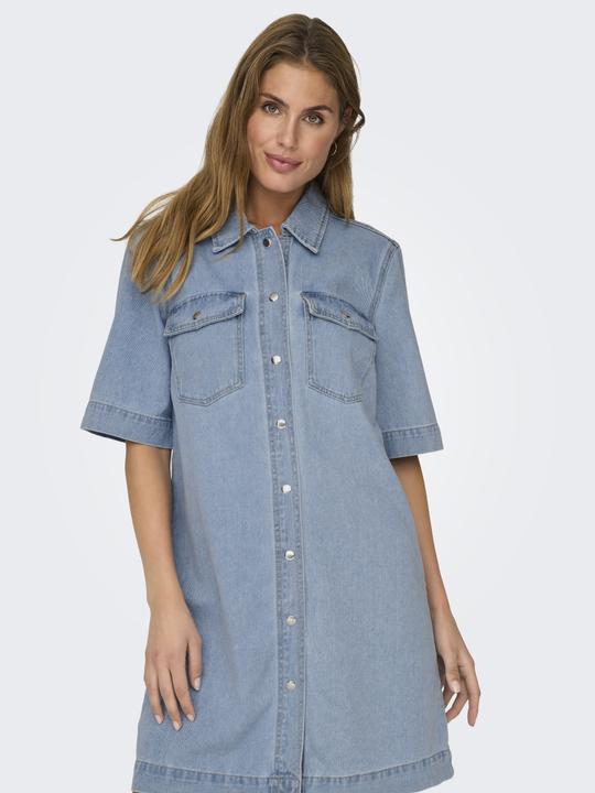 Immagine prodotto Only Vestibilità regolare colletto camicia abito corto abito denim (S)