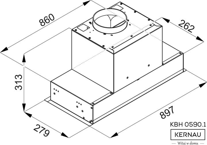 Immagine prodotto Kernau KBH 0590.1 B Gesture Built-in Nero ³/h A (Cappuccio a schermo piatto)