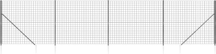 Immagine prodotto VidaXL Maschendrahtzaun mit Bodenhülsen Anthrazit 1,6x10 m