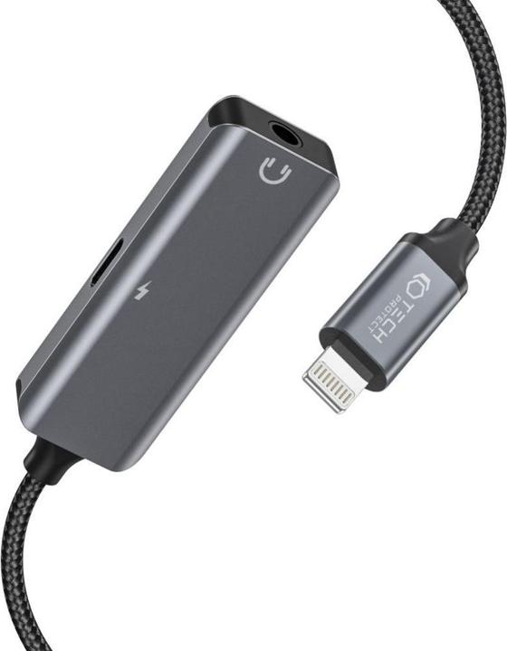 Immagine prodotto Tech-Protect Adattatore audio UltraBoost Lightning (maschio) / mini jack da 3,5 mm (femmina) - Lightning (Lightning, Lightning, Jack da 3.5mm)