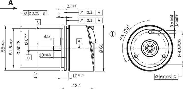 Actual product image Sick Incremental Encoder, 10000 ppr, HTL, TTL Signal, Solid Type, 6mm Shaft