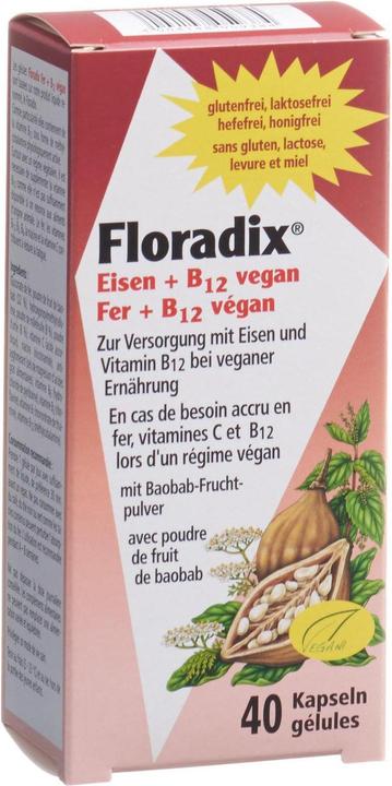 Image du produit Floradix Fer et B 12 Vegan (1 pièce(s), Capsules, 37 g)