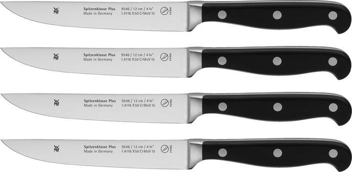 Image du produit WMF Set de 4 couteaux à steak Couteau à pizza haut de gamme Plus Acier à lame spéciale (4 pièce(s), Couteau)