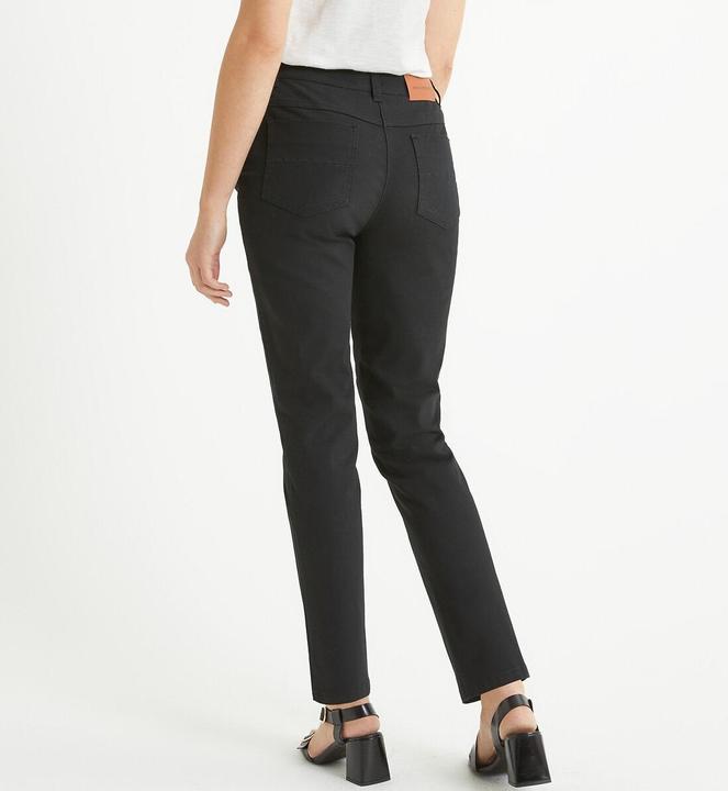 Actual product image Anne Weyburn Straight five-pocket trousers in stretch cotton (50)