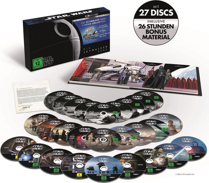Star Wars - Die Skywalker Saga 4K UHD Box inkl. Bonus (Blu-ray, 2020, Deutsch)