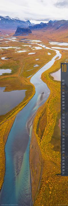 Produktbild Terra Kalender 2026 (33 x 100 cm, Harter Einband, Englisch, Spanisch, Französisch, Deutsch)