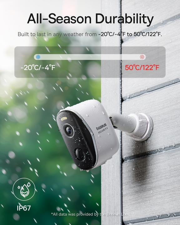 Immagine prodotto Baseus Outdoor Camera N1 Plus Camera 2K 4-Cam Kit White (2304 x 1296 Pixels)