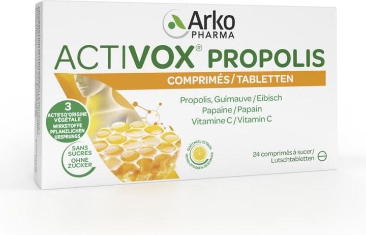 Produktbild Arkopharma Activox Propolis Honig-Zitronen Lutschtabletten (24 Stück, Tabletten, 82 g)