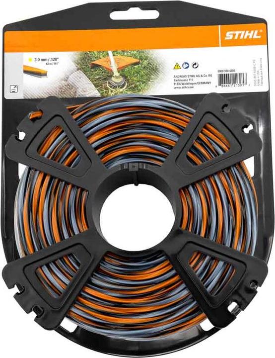 Immagine prodotto Stihl Fili di falciatura a forma di croce con contenuto di carbonio CF3 Pro 3,0mm, 45m (Pioniere delle erbacce, Lenza per tagliabordi + rocchetto di lenza)