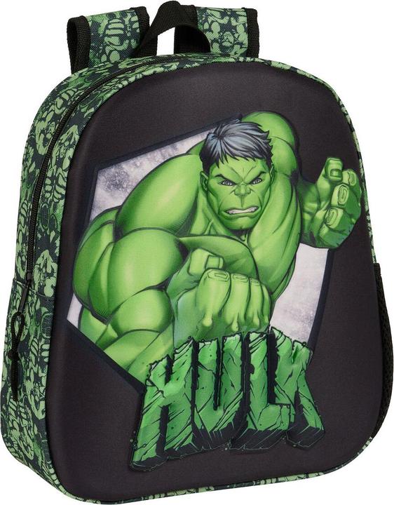 Produktbild Hulk Kinderrucksack 3D Schwarz grün 27 x 33 x 10 cm