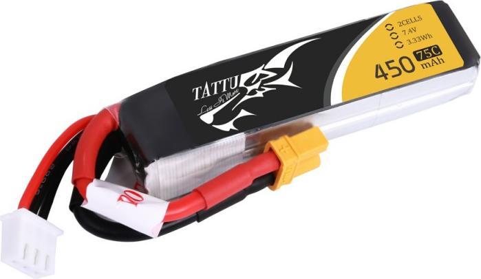 Actual product image Tattu RC-Akku LiPo 75C 2S1P (7.40 V, 450 mAh)