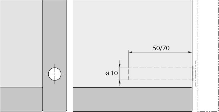 Productafbeelding Hettich Push-to-open magneet voor boren in