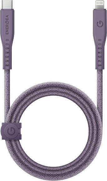 Produktbild Energea kabel Flow USB-C - Lightning C94 MFI 1.5m fioletowy/purple 60W 3A PD Fast Charge (1.50 m, USB 3.0)
