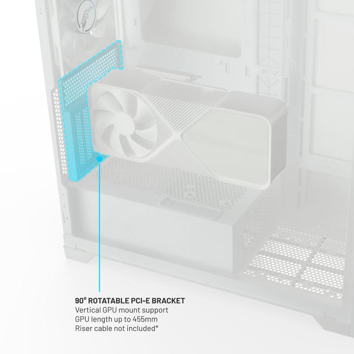 Actual product image Valkyrie VK02 Lite White (Mini-ITX, ATX, ITX, mATX)