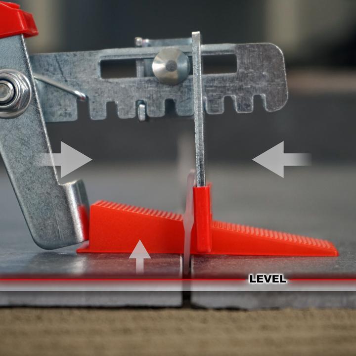 Produktbild XPOtool Fliesen Nivelliersystem Set 100 Laschen 2,5mm Nivellierzange Boden Wand