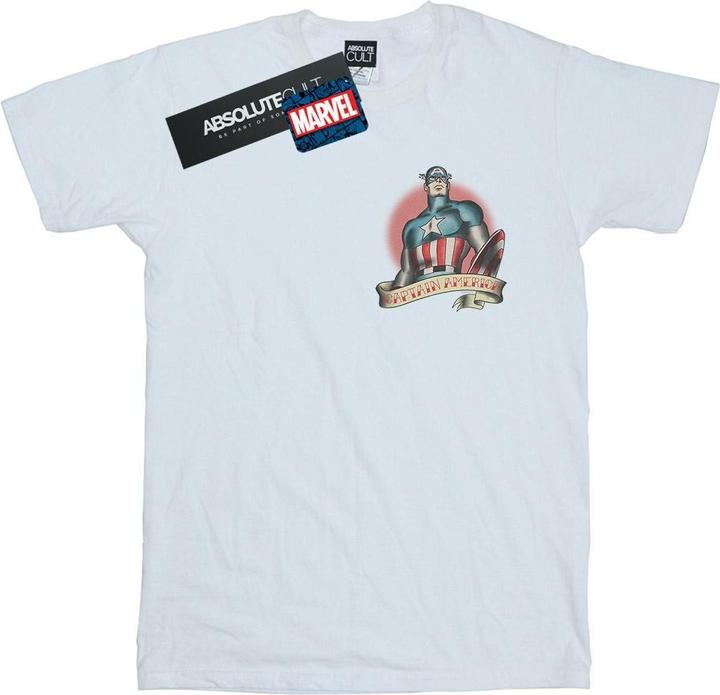 Produktbild Captain America Tattoo Breast Print TShirt (XL)
