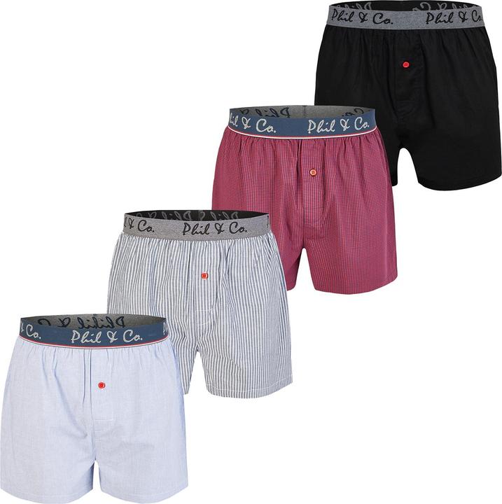 Actual product image Phil & Co. Berlin Boxer Classic Checks (L, pack of 4)