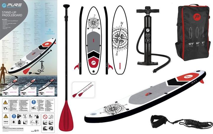 Produktbild Pure SUP Board - Opblaasbaar Paddle Board - Complete Set - Met Pomp / Draagtas / Verstelbare Peddel / Enk