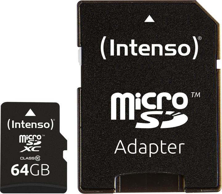 Produktbild Intenso microSD Class 10 (64 GB, microSDXC, U1)