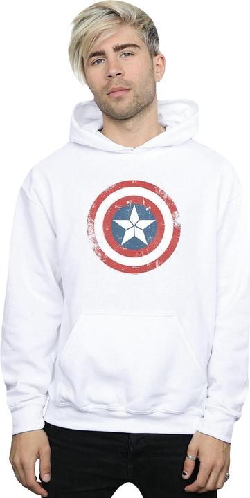 Actual product image Mens Captain America Civil War Distressed Shield Hoodie (L)