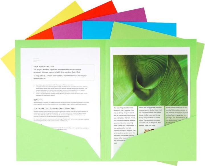 Image du produit Exacompta Paquet de 25 chemises Double Poche ROCK"S 210 - double A4 ou A3 - 24x32cm - Couleurs assorties (A4, 1 x)