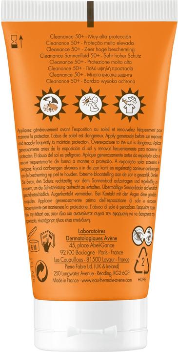 Image du produit Avène Cleanance solaire (Crème solaire, SPF 50+, 50 ml, 68 g)