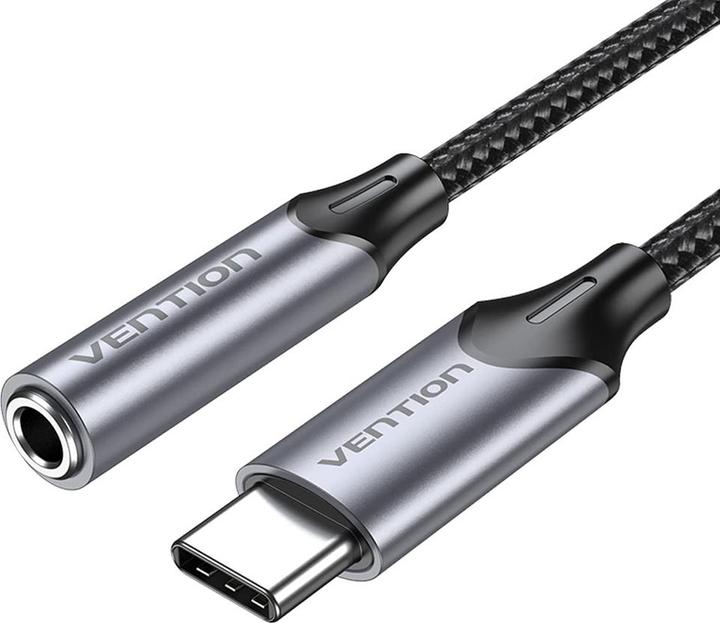Produktbild Vention Adapter BGMHF USB-C M do 3.5mm Jack 1M (szary) (Kamera Konverter)