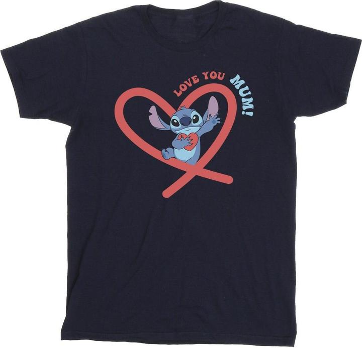 Disney Lilo & Stitch Love You Mum TShirt Jungen
