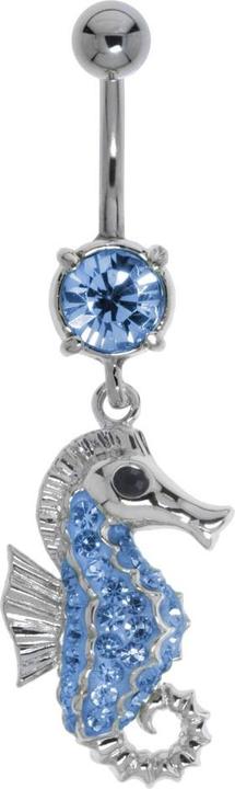 Bijouteria Bauchpiercing (Chirurgenstahl 316L, Kristall, Messing rhodiniert)