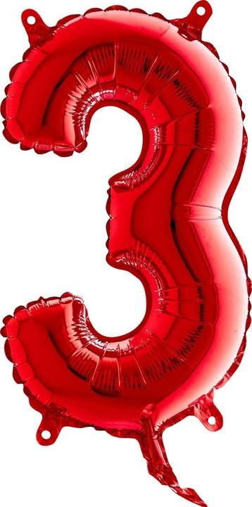Immagine prodotto Grabo Balloons Pallone numerico rosso 3