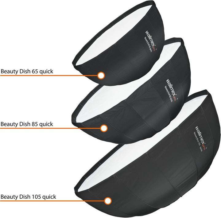 Produktbild Walimex pro pro Studio Line Beauty Dish QA65 + Softboxadapter Elinchrom (Beauty Dish, 65 cm)